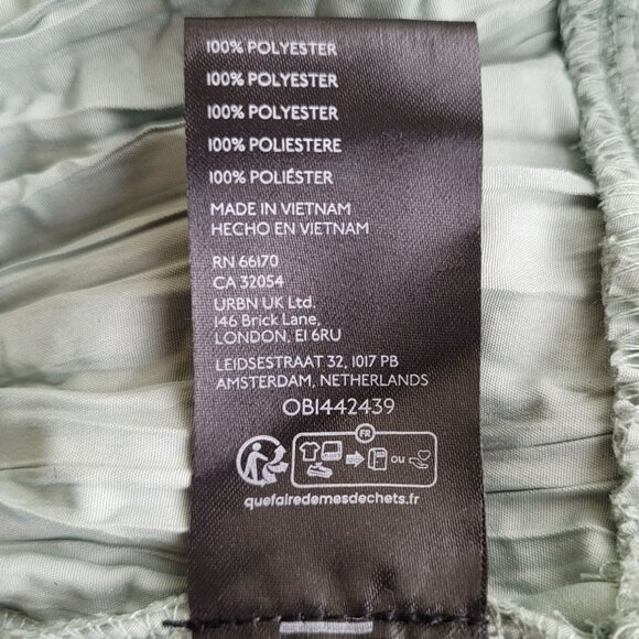 Kimchi Blue Fairycore Tiered Mini Skirt Seafoam Green A Line Ruffle Bows Size S - Picture 9 of 10